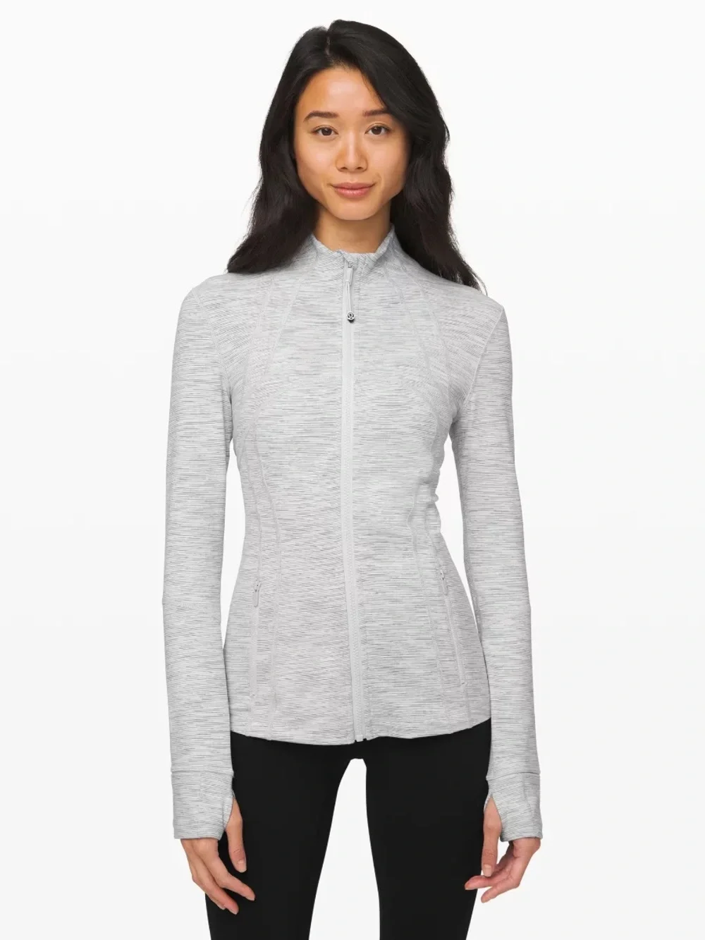 Lululemon Define Jacket Asia Gray White Spacedye Size 2 Like new!!